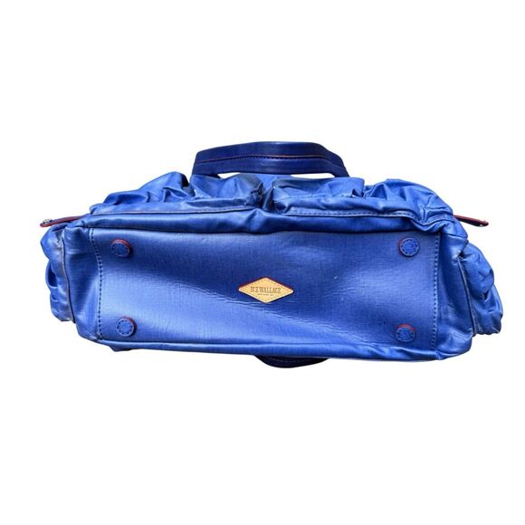 MZ Wallace Cobalt Blue Coated Leather Satchel Shoulder Bag - Picture 8 of 12